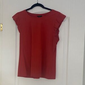 RW&CO. Red Cap Sleeve Blouse